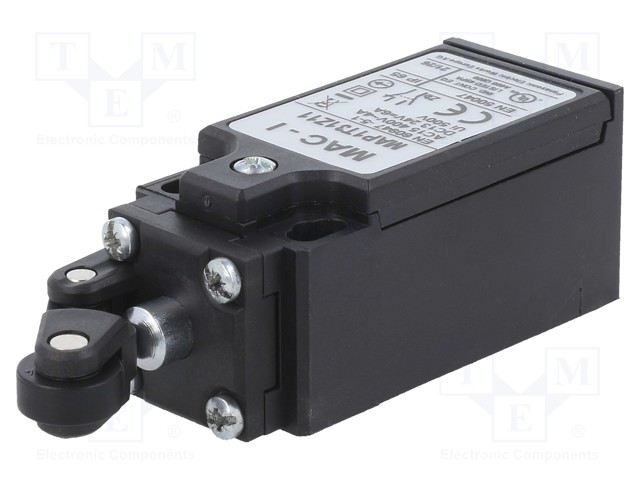 Limit switch; angled lever with roller; NO + NC; 10A; max.400VAC