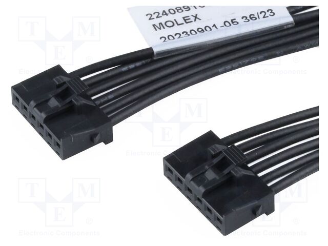 Connector: wire-board; PIN: 6; Plating: tinned; socket; 2.5mm; black