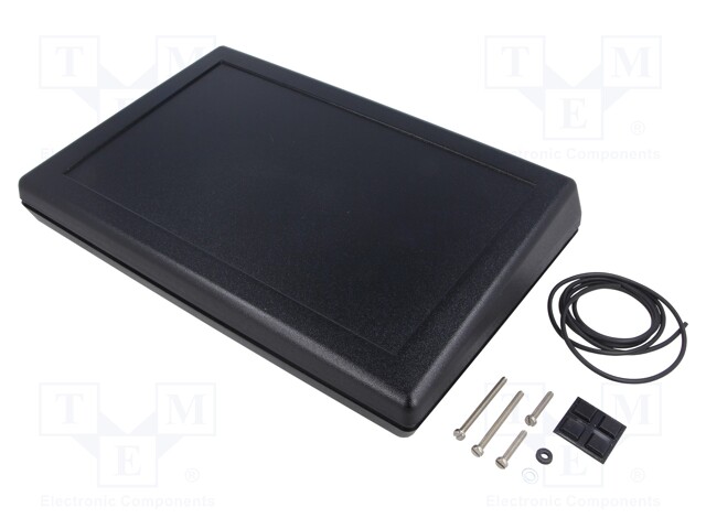 Enclosure: desktop; PRO96; X: 320mm; Y: 210mm; Z: 62mm; ABS; black