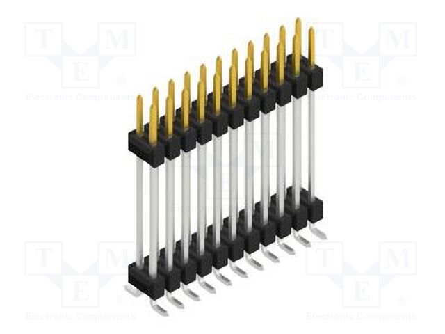 Connector: pin strips; pin header; male; PIN: 22; 2.54mm; SMT; 2x11