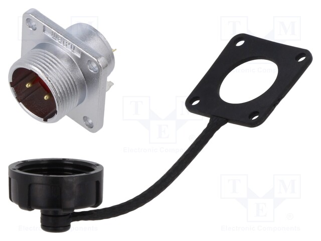 WF16; plug; male; PIN: 2; soldering; for cable; gold-plated