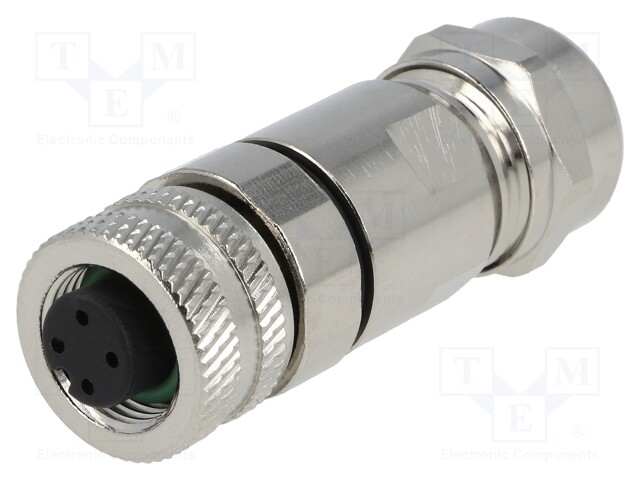 Plug; M12; PIN: 4; female; A code-DeviceNet / CANopen; for cable