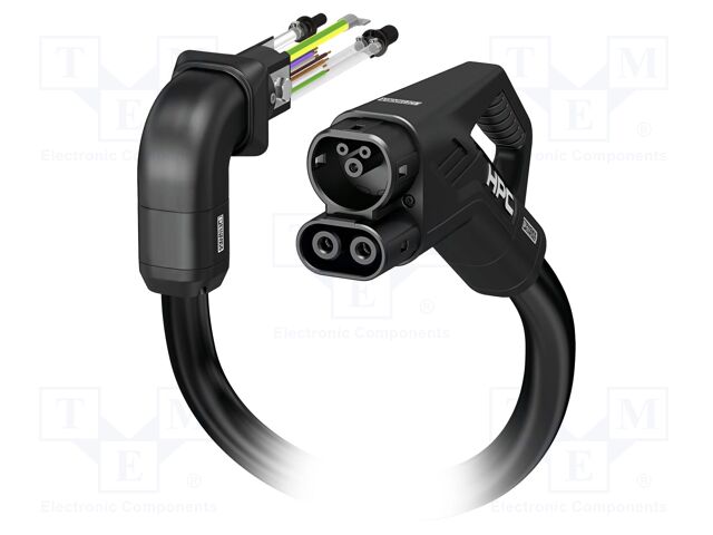 EMobility: cable; 5x25mm2,7x0.75mm2; 1kVDC; 700kW; IP54; 5m; 700A