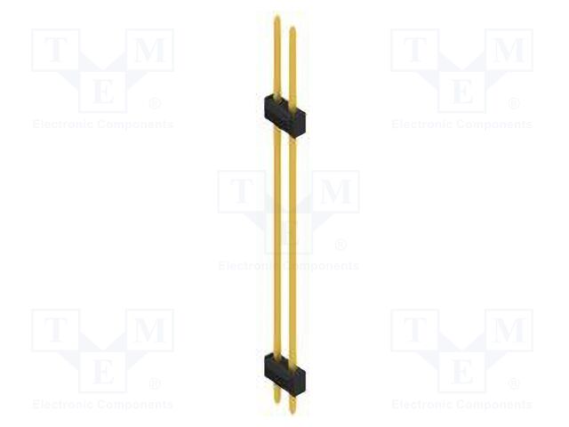 Connector: pin strips; pin header; male; PIN: 2; 2.54mm; THT; 2x1