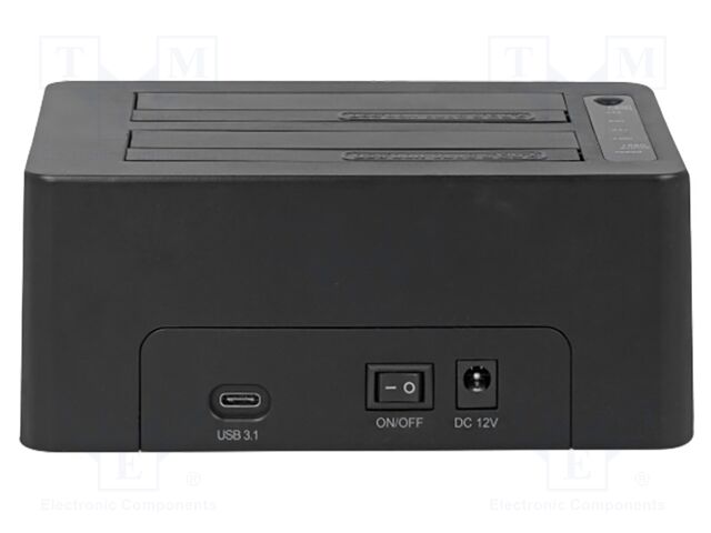Docking station; USB 3.1 Gen 2; plastic; black
