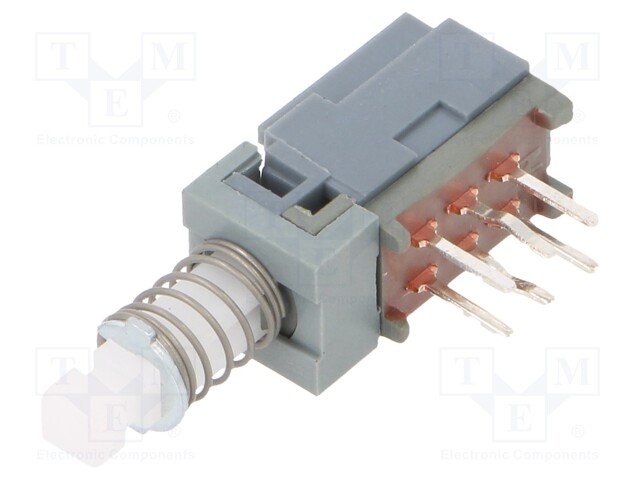 Switch: push-button; Pos: 2; DPDT; 0.1A/30VDC; ON-ON; Mounting: THT