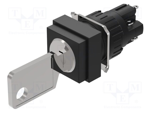 Switch: rotary with key; 16mm; Stabl.pos: 2; NC + NO; Pos: 2; 51