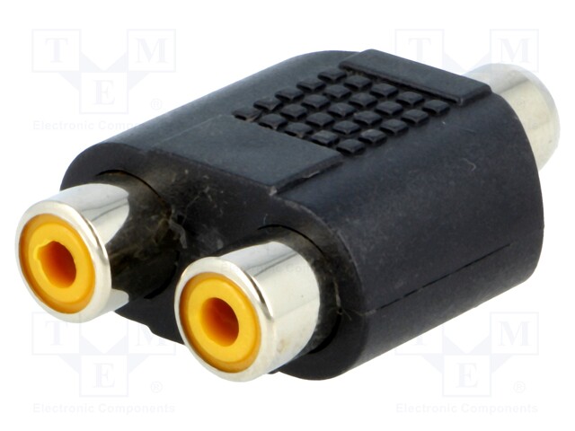 T adapter; RCA socket,RCA socket x2; mono