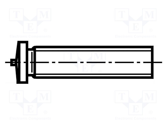 Screw; M6x12; DIN: 32501-1; none; steel; copper