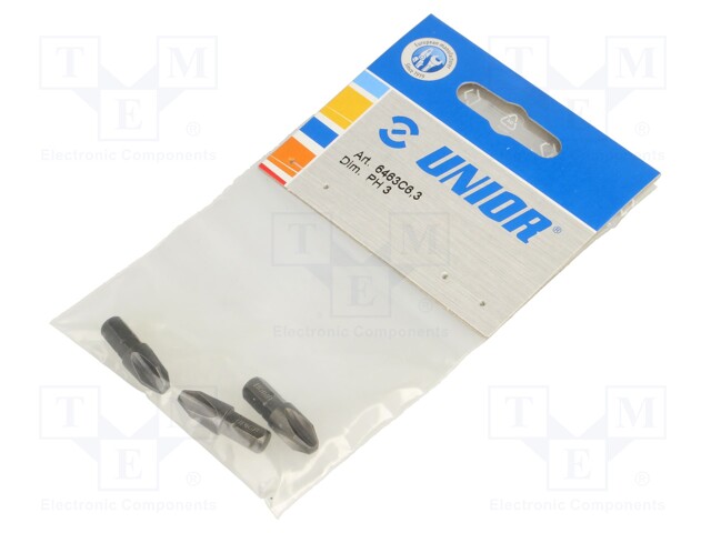 Screwdriver bit; Phillips; PH3; Overall len: 25mm; 3pcs.