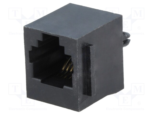 Socket; RJ12; PIN: 6; Cat: 5; Layout: 6p6c; THT; straight