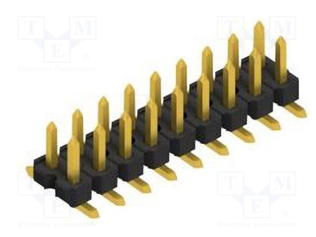 Connector: pin strips; pin header; male; PIN: 18; 2.54mm; SMT; 2x9