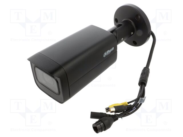 IP CCTV camera; compact; 8Mpx; Dim: 238.5x90.7x90.7mm; IP67; black