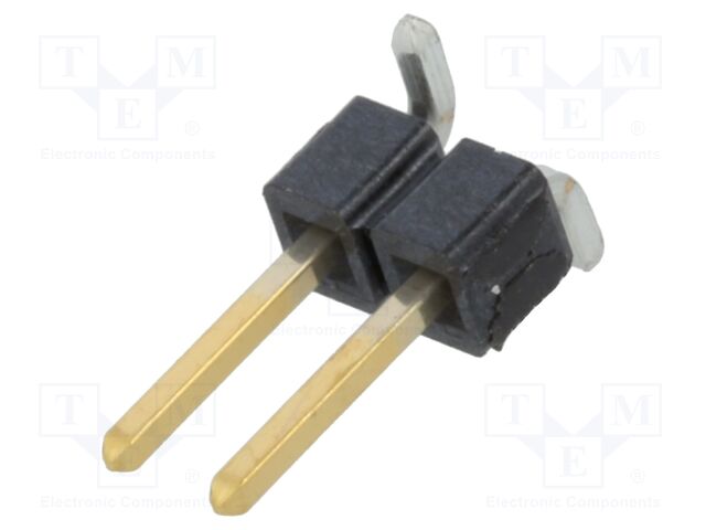 Connector: pin strips; male; PIN: 2; 2.54mm; gold-plated; SMT
