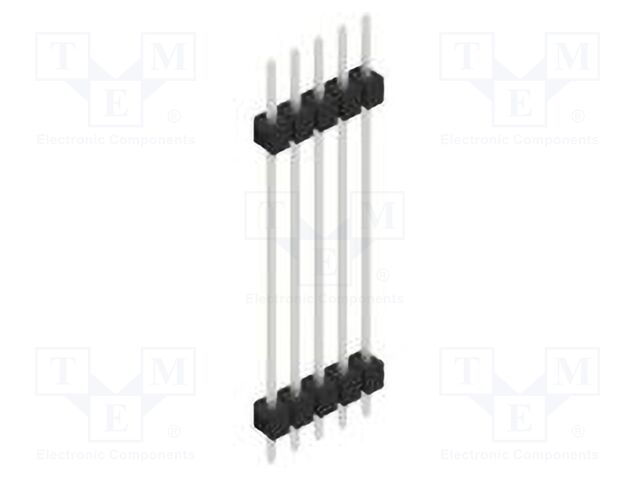 Connector: pin strips; pin header; male; PIN: 5; 2.54mm; THT; 1x5