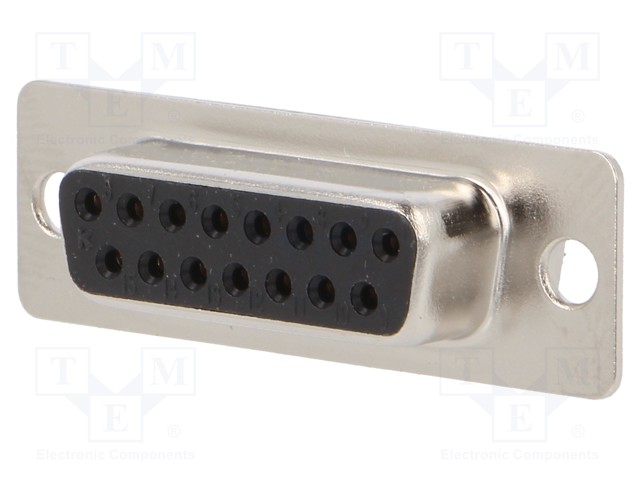 D-Sub; PIN: 15; female; soldering; for cable; gold-plated