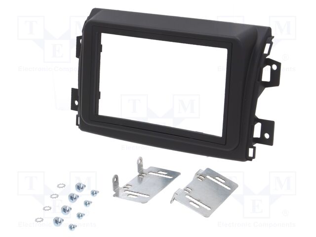Radio mounting frame; Fiat; 2 DIN; matt black