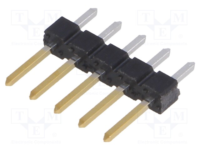Pin header; pin strips; BERGSTIK; male; PIN: 5; straight; 2.54mm