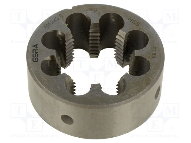 Threading die; M42; 3; high speed steel; H: 30mm; Øout: 75mm