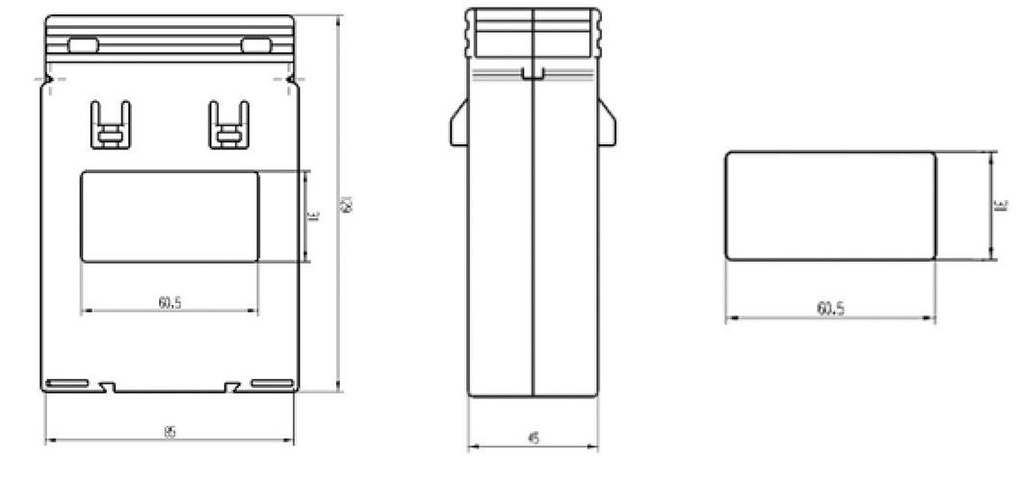 Current transformer; Iout: 5A; Iin: 2kA; Ø: 30mm; Cutout: 60x30mm