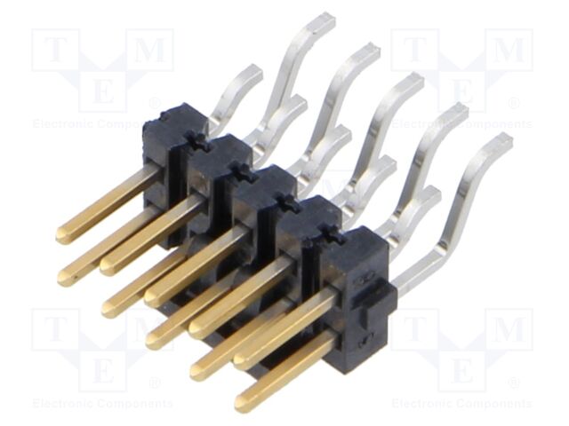 Connector: pin strips; male; PIN: 10; 2.54mm; gold-plated; SMT