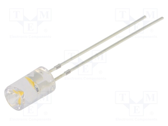 LED; 5mm; white warm; 1560÷2180mcd; 120°; 2.5÷5V; Lens: transparent