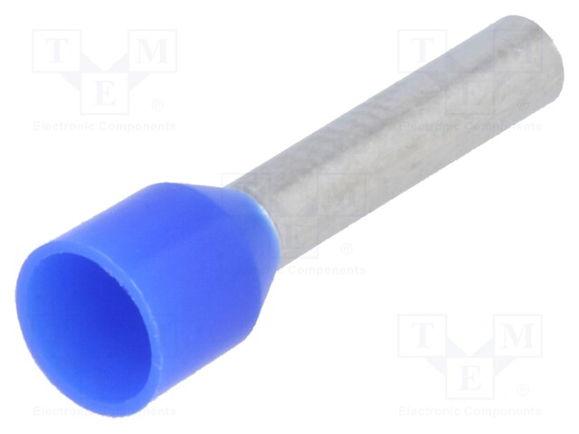 Bootlace ferrule; insulated; copper; 2.5mm2; 12mm; tinned; crimped