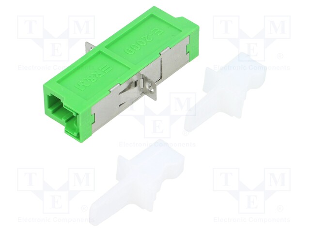 Connector: fiber optic; socket,coupler; E2000/APC; female; ways: 1