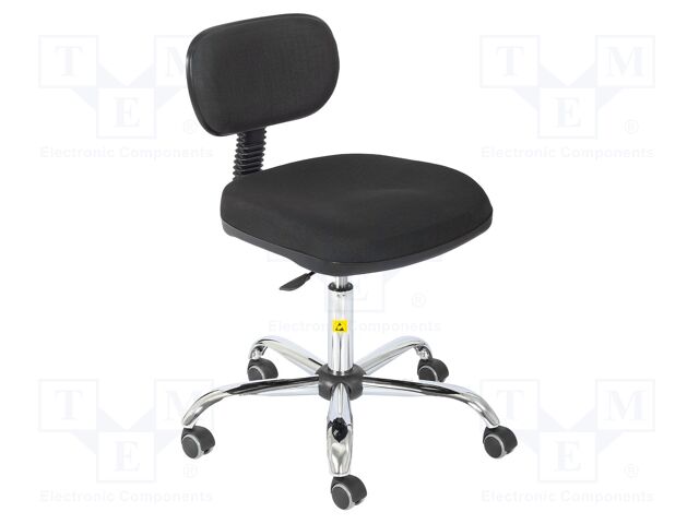 Chair; ESD; Seat dim: 460x430mm; Back dim: 360x210mm; 480÷610mm