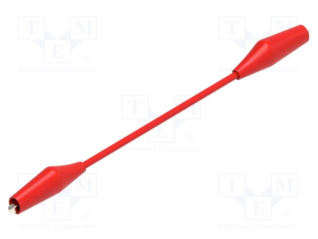 Test lead; 60VDC; 30VAC; 10A; both sides,aligator clip; insulated