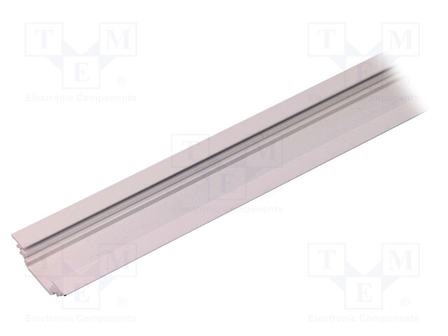 Profiles for LED modules; angular,recessed; white; L: 1m; 45°