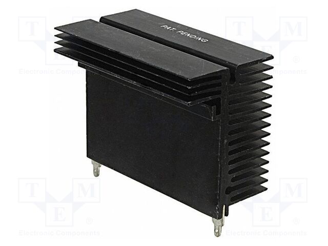 Heatsink: extruded; grilled; black; L: 58mm; W: 32mm; H: 43.8mm