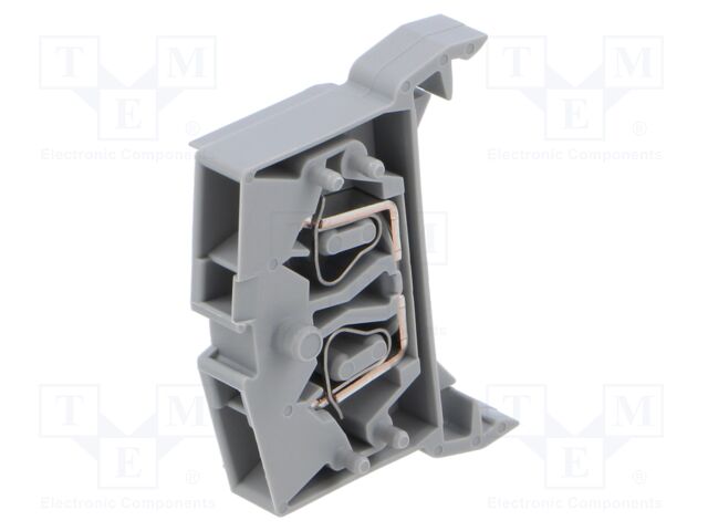 DIN Rail Mount Terminal Block, 2 Ways, 28 AWG, 12 AWG, 2.5 mm², Clamp, 24 A