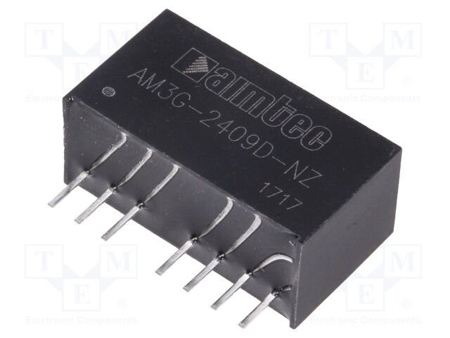 Converter: DC/DC; 3W; Uin: 18÷36V; Uout: 9VDC; Uout2: -9VDC; SIP8