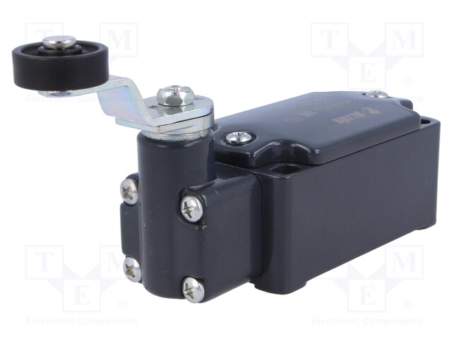 Limit switch; lever R 43mm, plastic roller Ø20mm; NO + NC; 10A