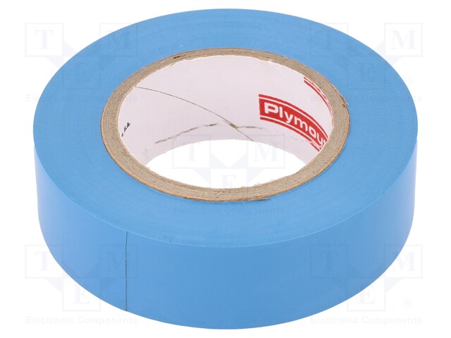 Tape: electrical insulating; W: 19mm; L: 20m; D: 0.13mm; blue; rubber