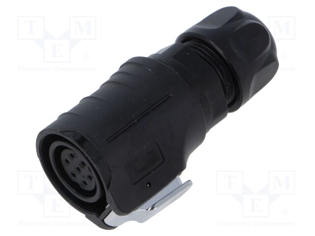 Connector: circular; Quicklock; plug; female; straight; PIN: 7; 250V