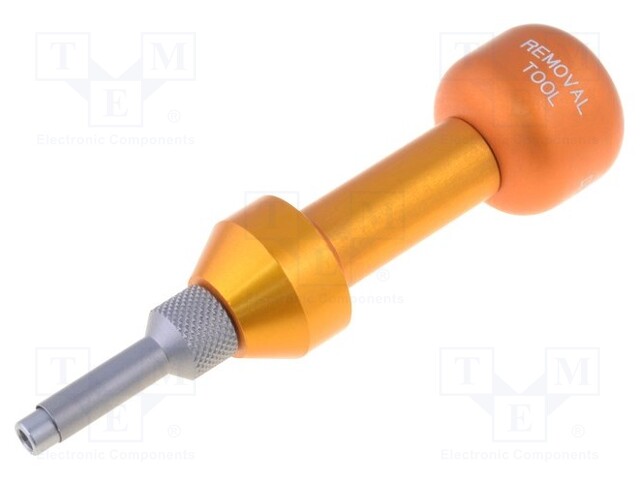 Tool: for demounting of terminals; terminals