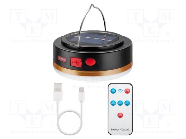 Torch: LED; 4h; 220lm; IP44; remote control