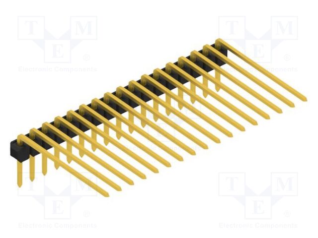 Connector: pin strips; pin header; male; PIN: 17; 2.54mm; THT; 1x17