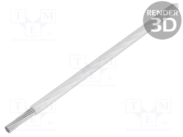 Wire; ThermoThin; stranded; Cu; 20AWG; white; ECA fluoropolymer