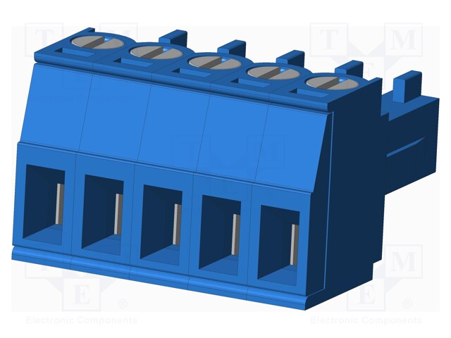 Connector: pluggable terminal block; plug; female; straight; blue