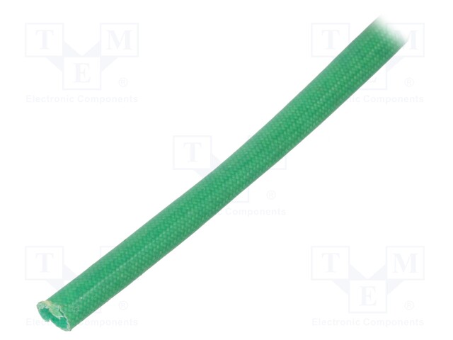 Insulating tube; green; -20÷155°C; Øint: 3.5mm; L: 100m