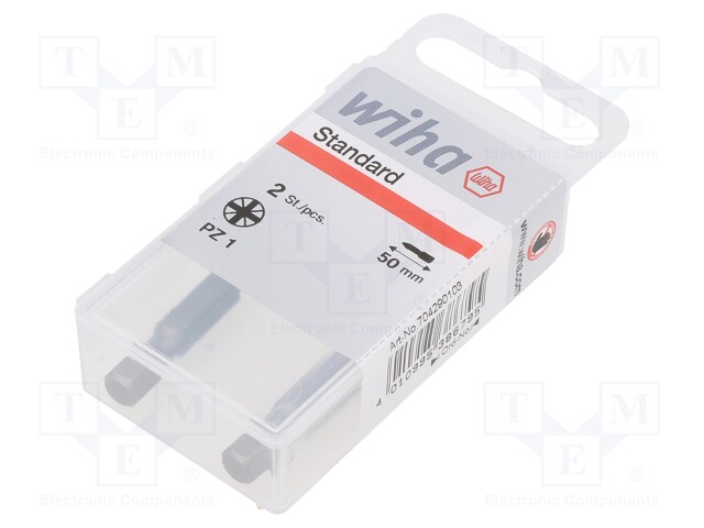 Screwdriver bit; Pozidriv®; PZ1; Overall len: 50mm; 2pcs.