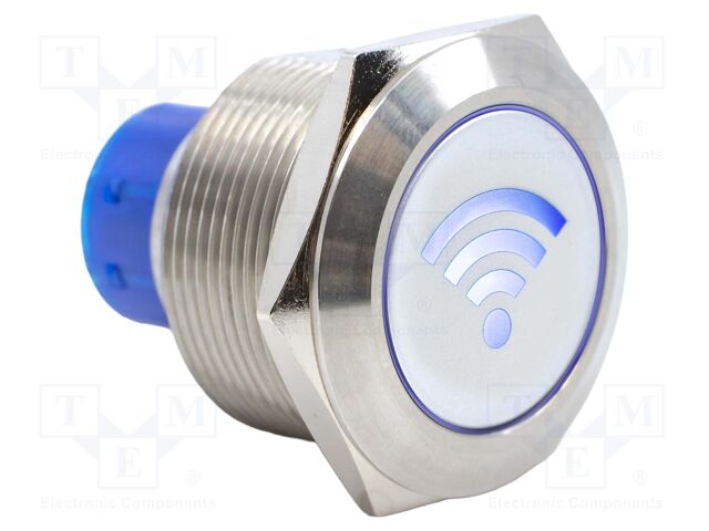 Switch: vandal resistant; DPDT; 3A/250VAC; IP67; ON-ON; blue; 6V