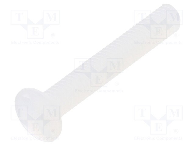 Screw; M3x20; 0.5; Head: countersunk; slotted; 1mm; polyamide
