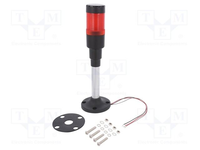 Signaller: signalling column; LED; red; Usup: 24VDC; Usup: 24VAC