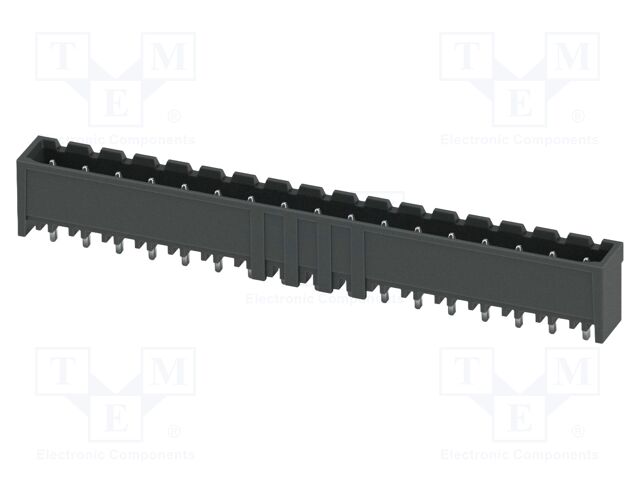 PCB headers, nominal cross section: 2.5 mm2, color: black, n