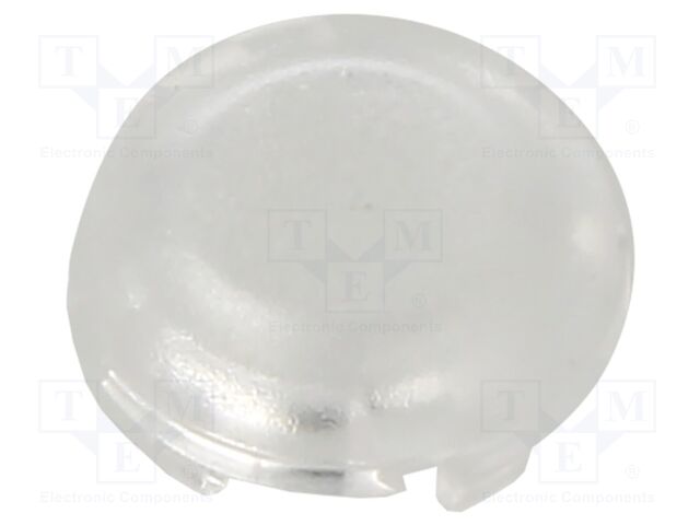 Button; LED; round; transparent; Ø10mm; polycarbonate; H: 2.4mm