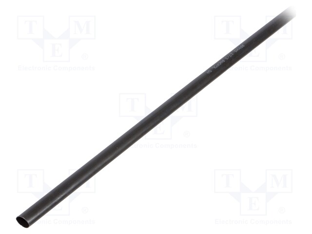 Heat shrink sleeve; glued; 3: 1; 17mm; L: 1m; black; Temp: -25÷125°C